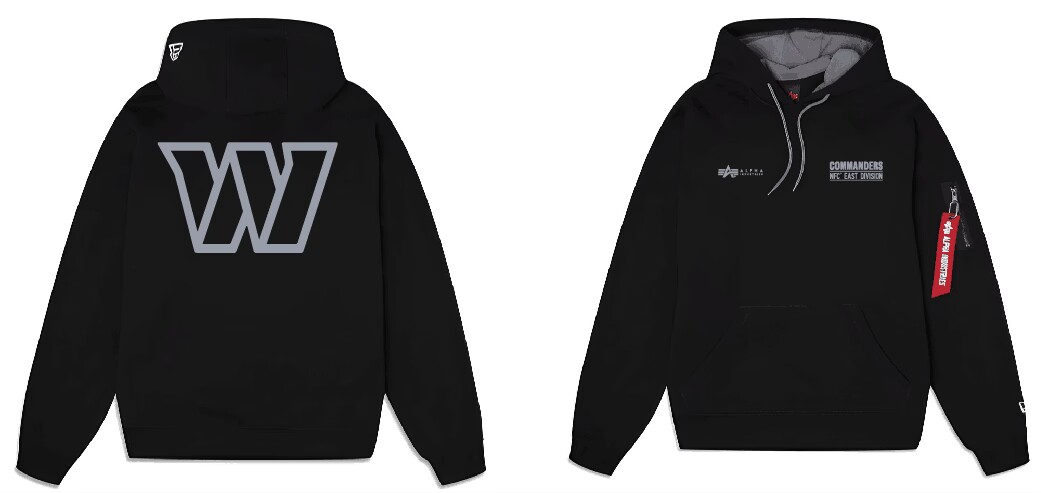 Men Washington Commanders 2024 Nike NFL black hoodie->nfl t-shirts->Sports Accessory